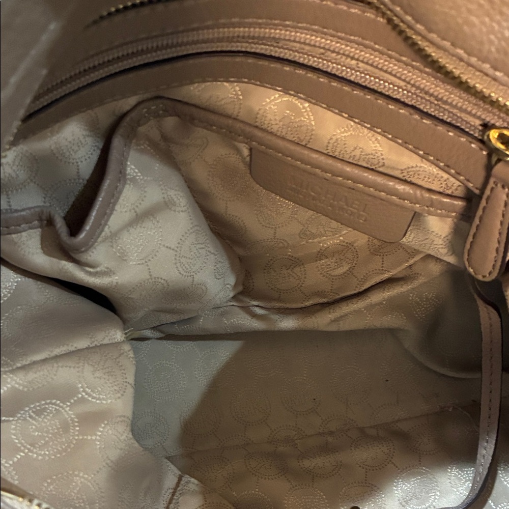 Michael Kors Taupe Leather Hobo Shoulder Bag - Picture 6 of 9
